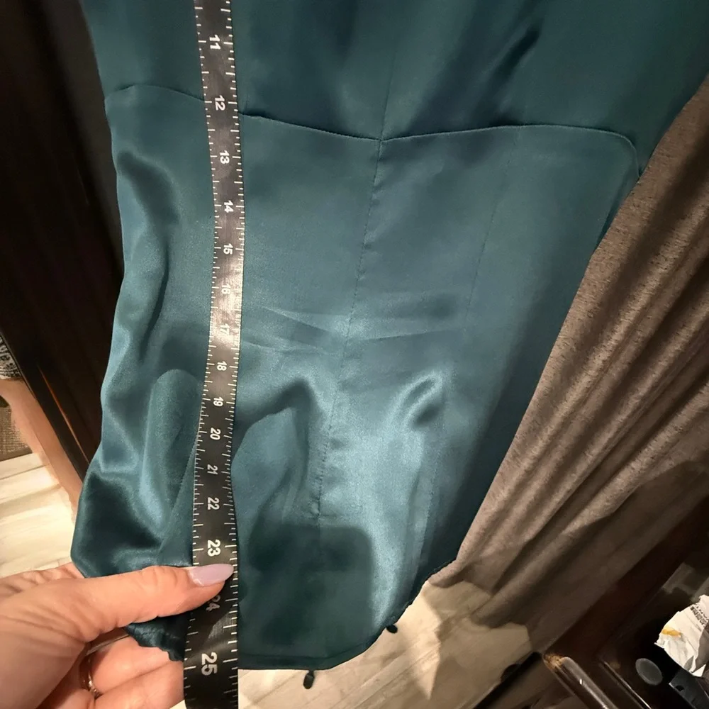 Nanette Lepore emerald green Embellished Cap Sleeve Blouse - Picture 8 of 9